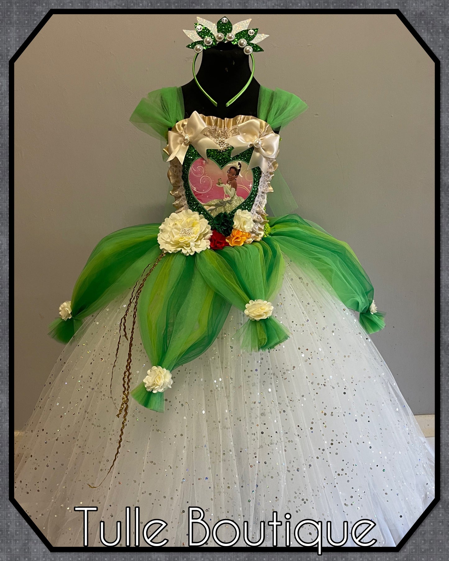 Princess Tiana princess and the frog ballgown tutu dress