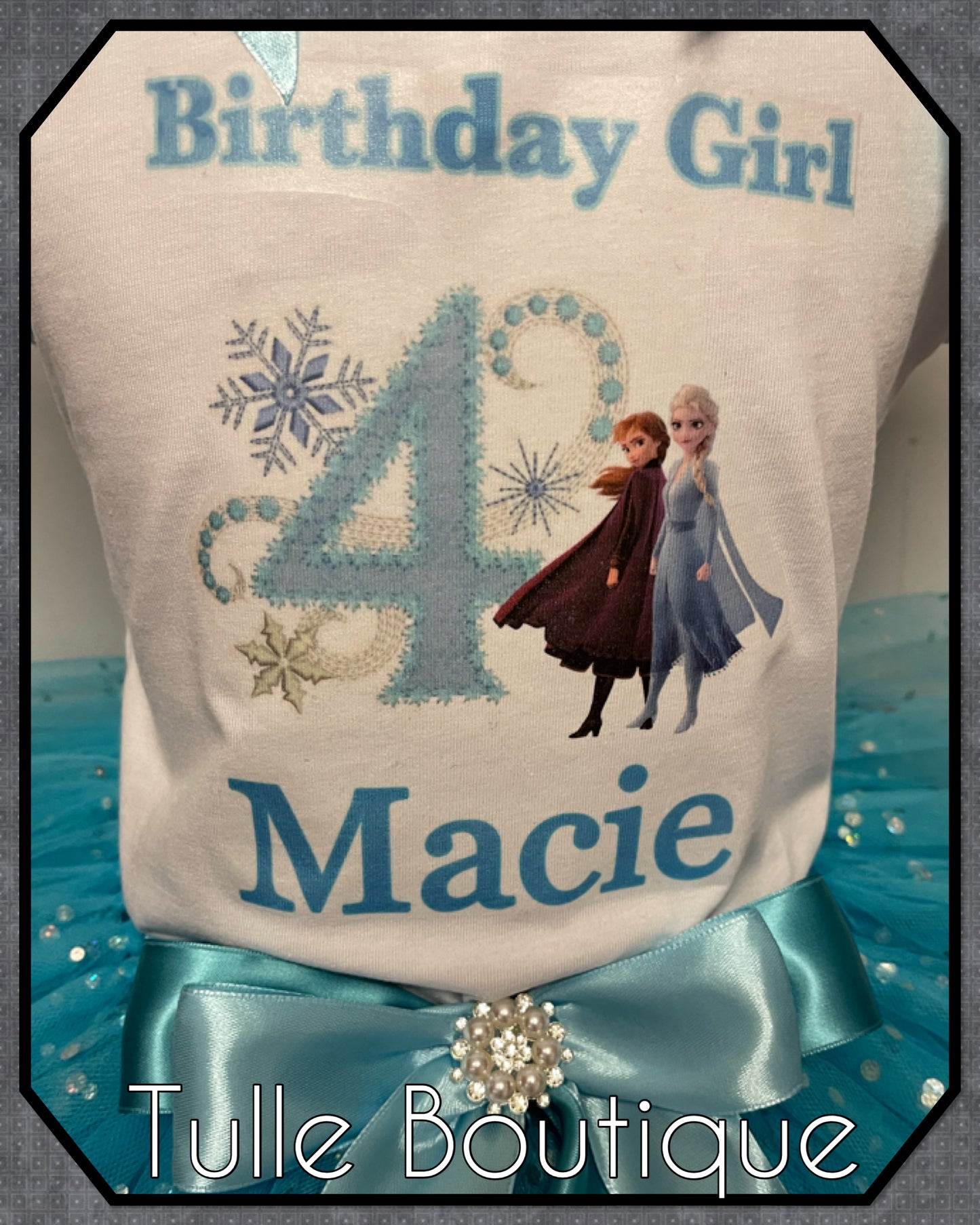 Frozen 2 T-shirt and tutu birthday party outfit