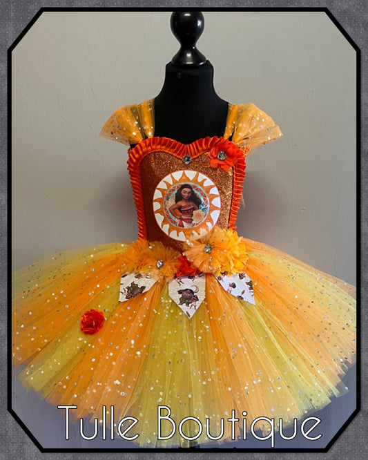 Hawaiian princess moana tutu birthday party dress