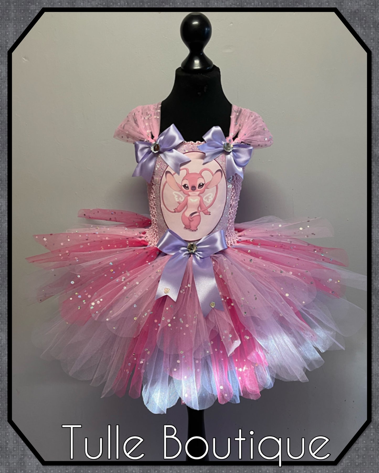 Stitch Angel princess birthday tutu dress