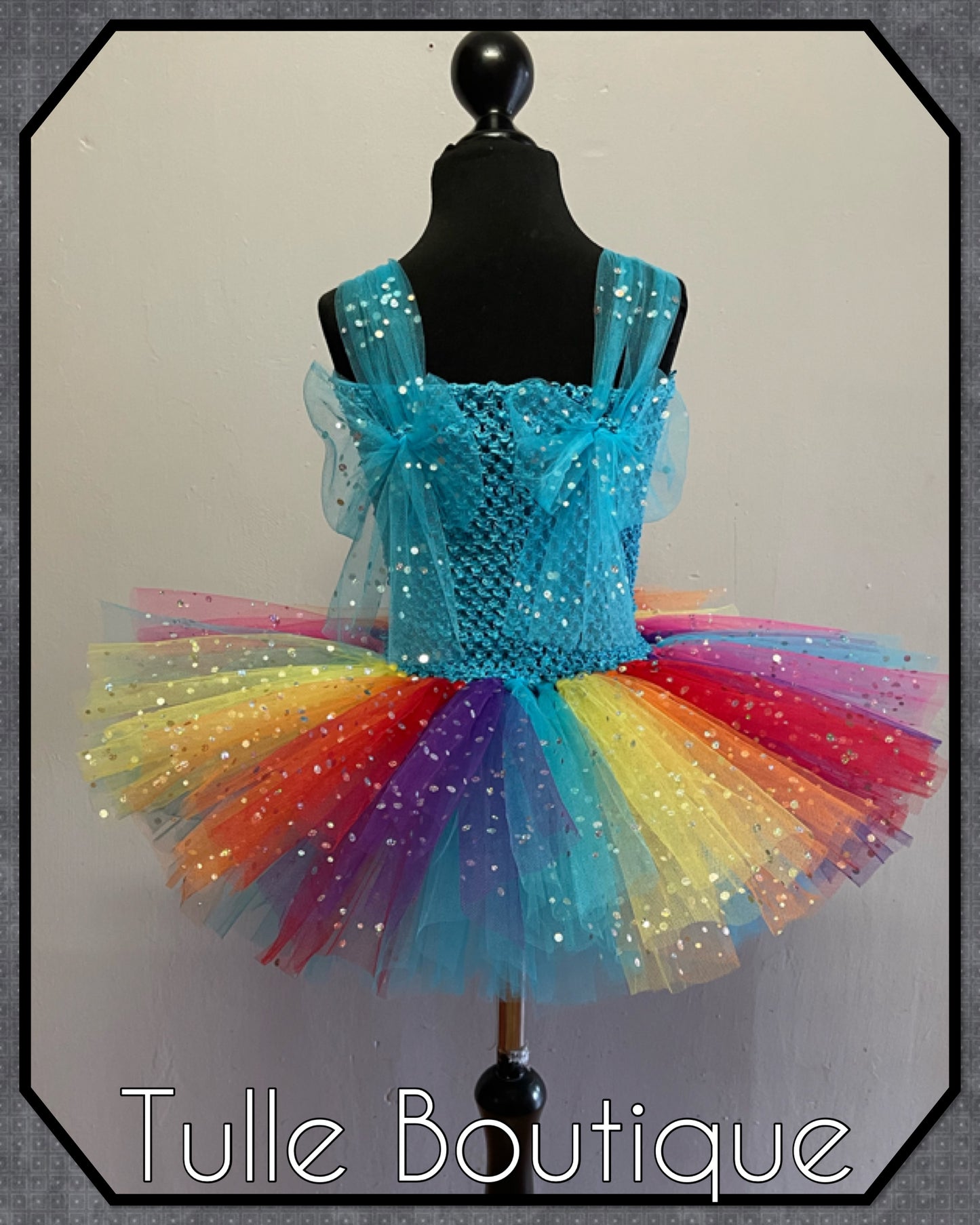 Hey Duggee rainbow birthday tutu dress