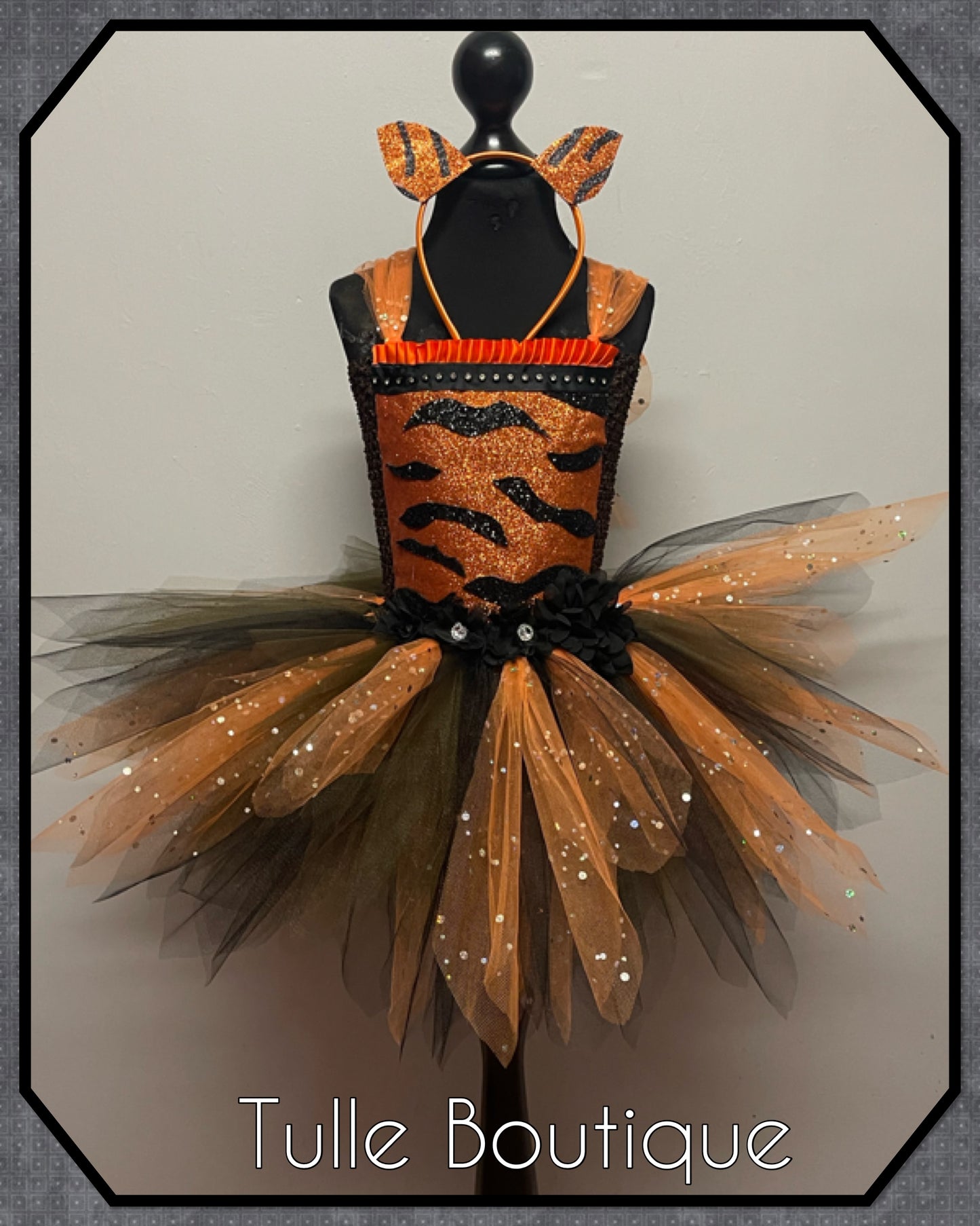 Tiger tutu dress jungle animal party outfit