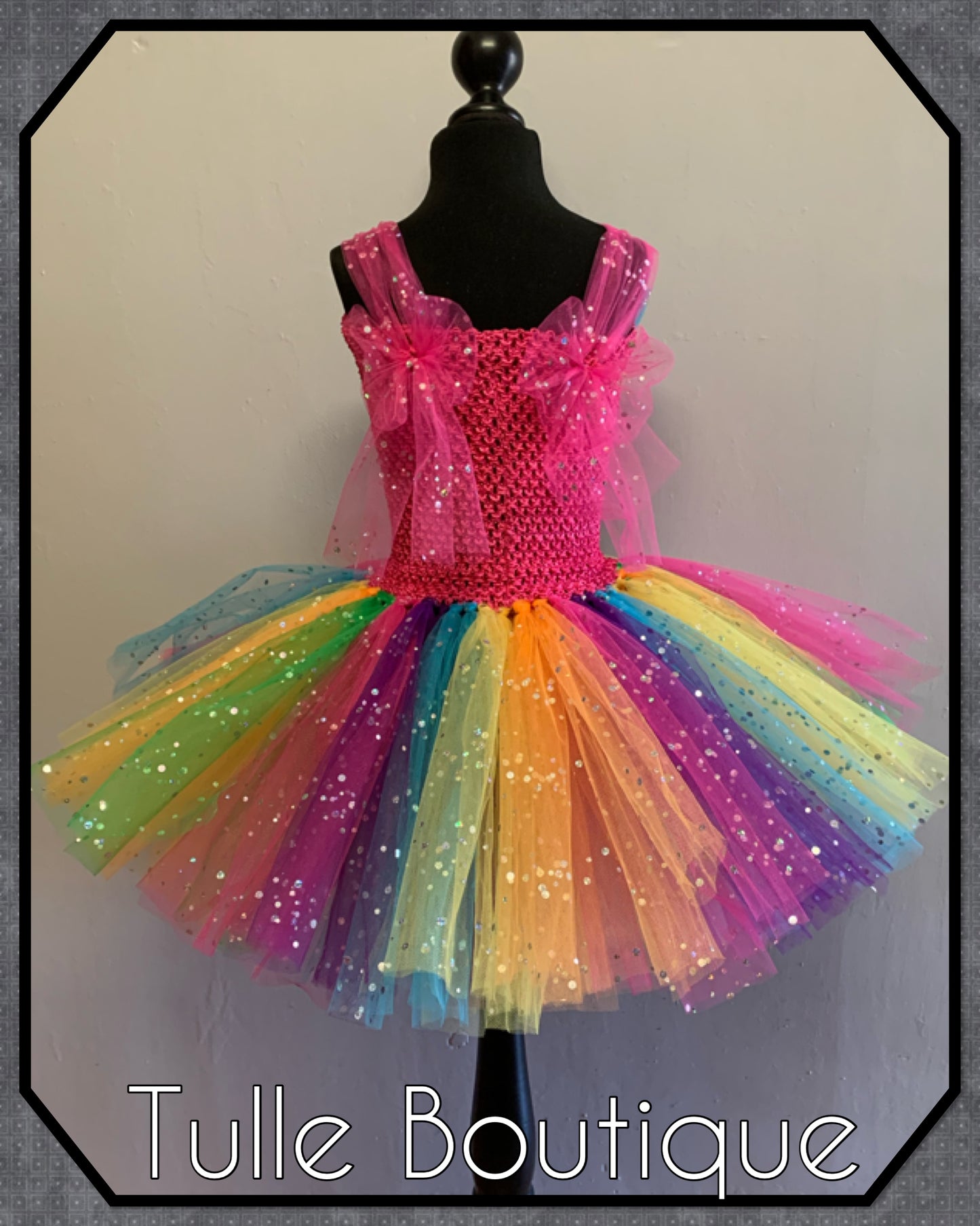 Jojo Siwa rainbow birthday party tutu dress