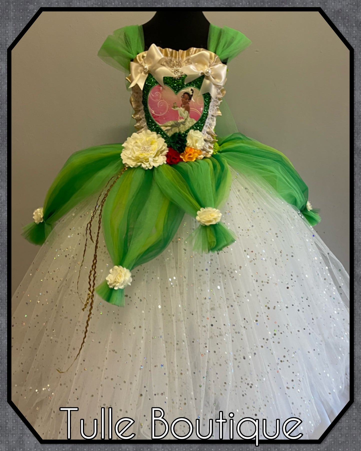 Princess Tiana princess and the frog ballgown tutu dress