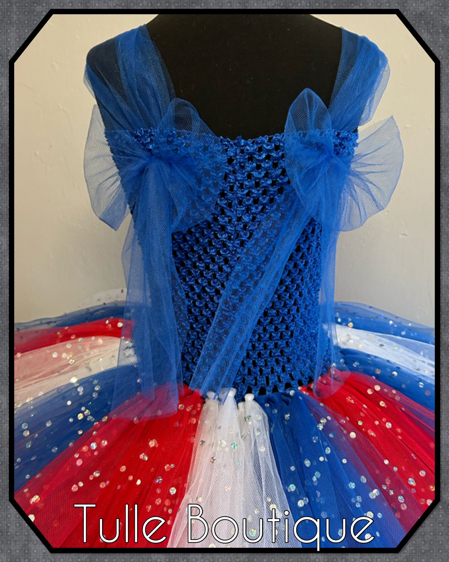 Union Jack Royal Princess  Kings Coronation Crown tutu dress