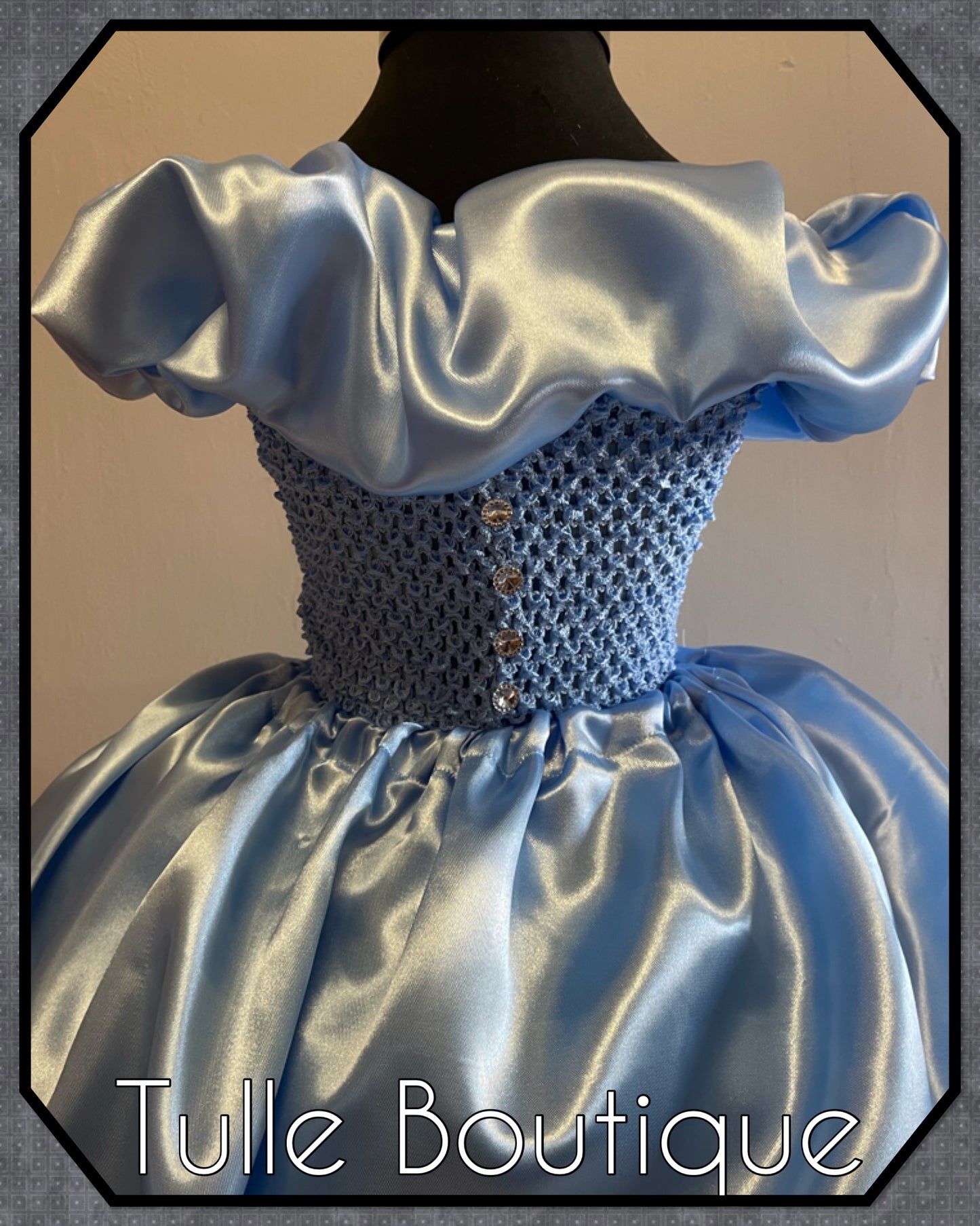 Princess full length sky blue ballgown tutu dress