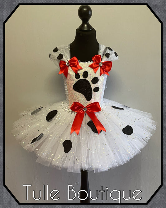 Girls Dalmatian dog tutu birthday party fancy dress costume