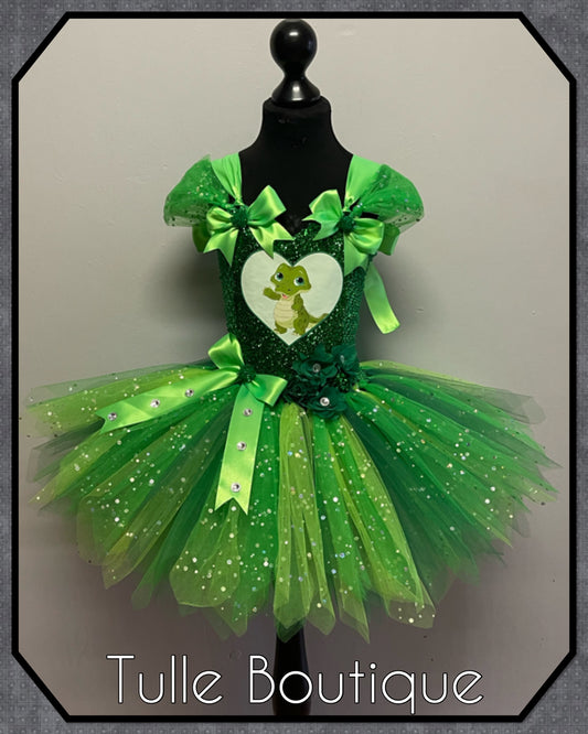 Crocodile jungle birthday party princess tutu dress