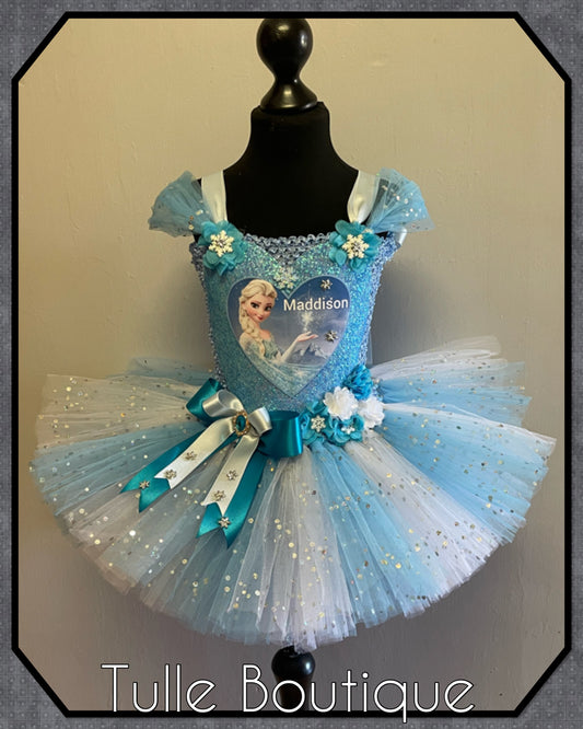 Frozen Elsa birthday party princess tutu dress