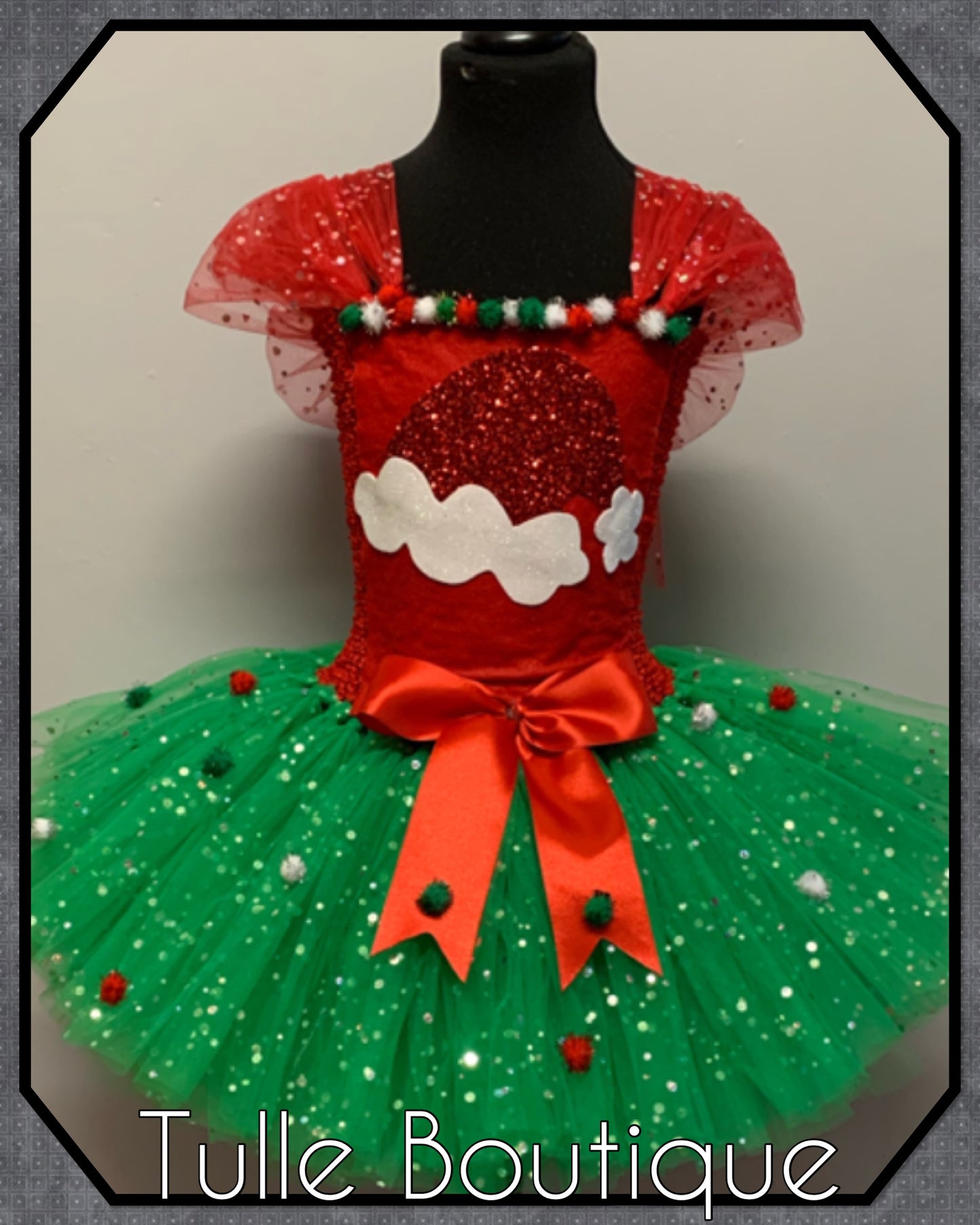 Santa Hat Princess Christmas tutu party dress