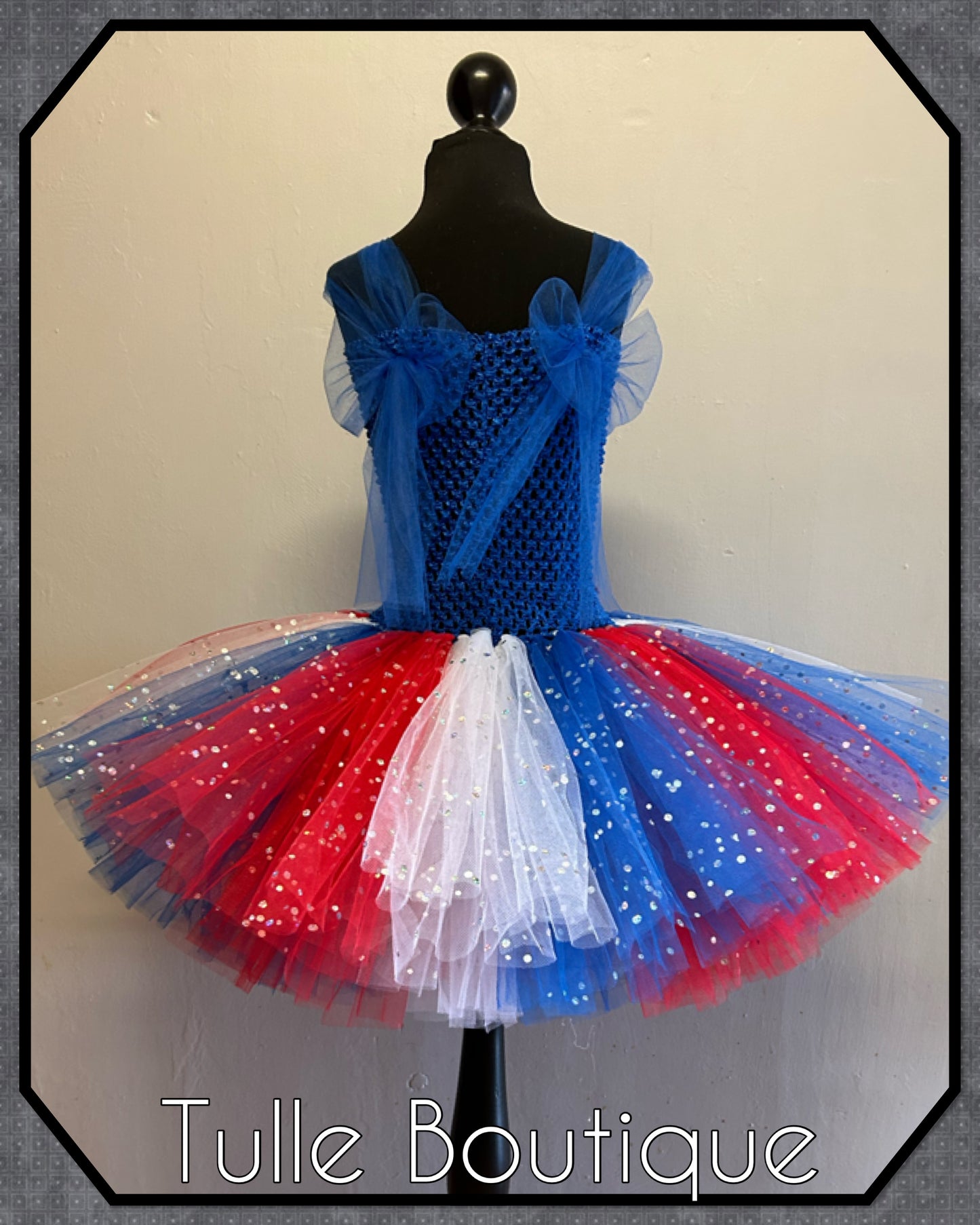 Union Jack Royal Princess  Kings Coronation Crown tutu dress