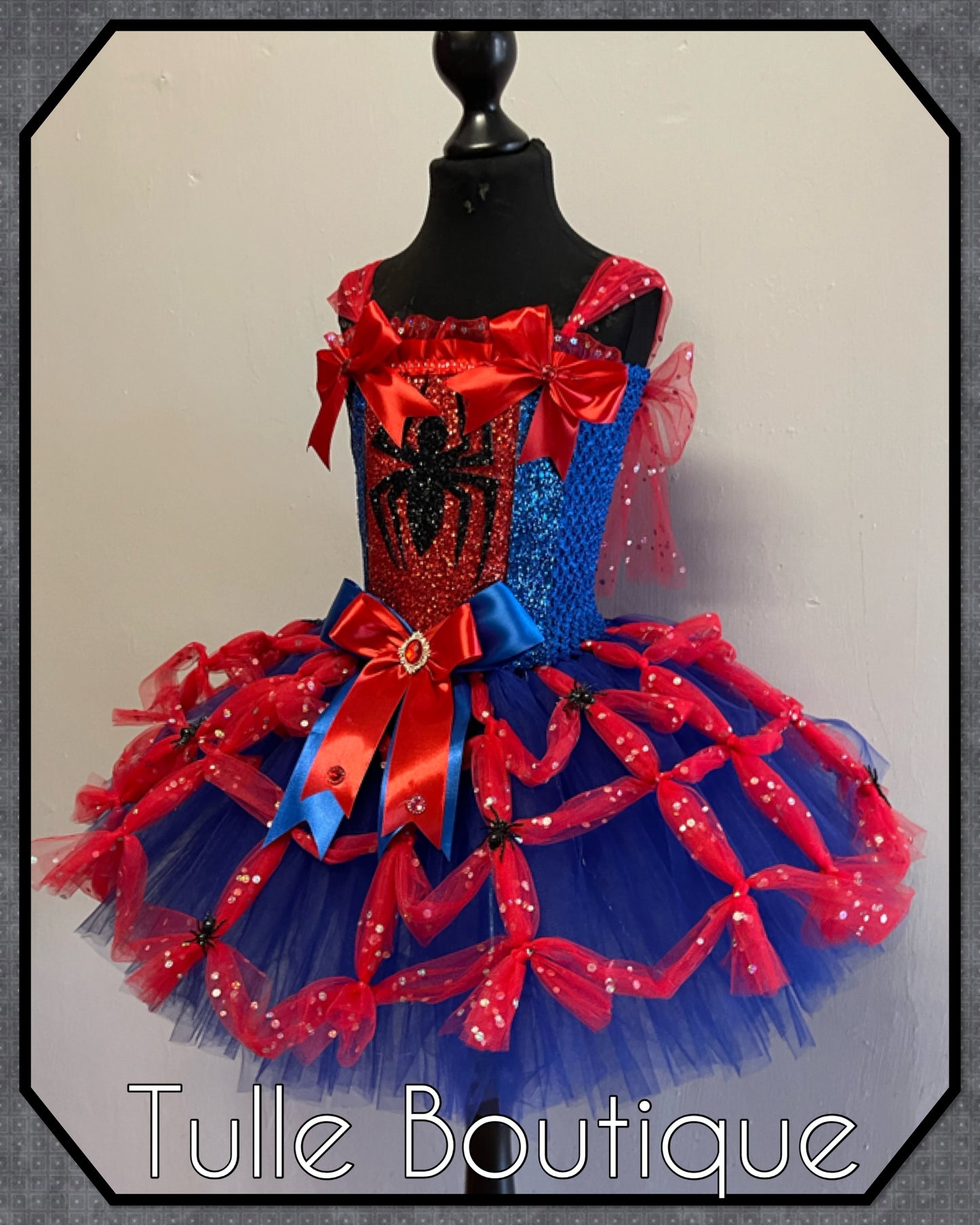 Superhero spiderman themed birthday party tutu dress